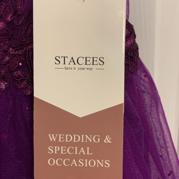 Purple ball gown with sheer corset top. Dress dimensions are in pictures. - Picture 2 of 3